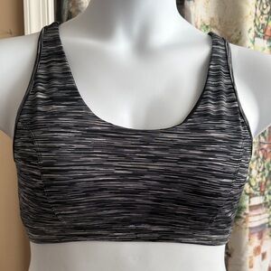 Tek Gear Seamless Black & White stripe Sports Bra